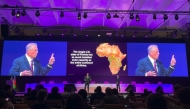 Former US vice president Al Gore speaks during a session at the United Nations Climate Change Conference (COP29) in Baku on November 15, 2024. Photo by Laurent THOMET / AFP.