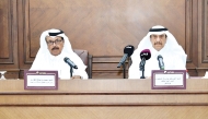 QC Acting General Manager Ali Bu Sharbak Al Mansori and the President of the Gulf Consultant and Quality Centre Mohamed bin Saleh Al Kuwari during the press conference.