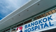 This photo shows the logo of the Bangkok Hospital in Bangkok on November 21, 2024. Photo by Chanakarn Laosarakham / AFP