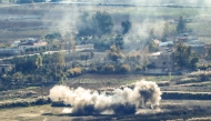 Smoke rises during Israeli shelling in Southern Lebanon's plain of Marjayoun, days after a ceasefire between Israel and Hezbollah took effect, on November 30, 2024. (Photo by AFP)
