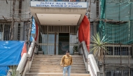 A visitor exits the National Museum of Ethiopia in Addis Ababa, on November 19, 2024. (Photo by Amanuel Sileshi / AFP)
