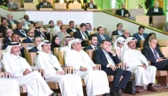 QNB Group Chief Business Officer Yousef Mahmoud Al Neama along with other officials during the PMFG 2024 Summit.