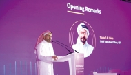 Chief Executive Officer of QFC, Yousuf Mohamed Al Jaida addressing the event.