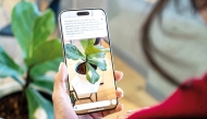 Apple Intelligence with the new IOS update uses the camera to identify a plant. (The Washington Post)