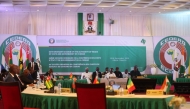 A general view of the Banquet Hall during the Economic Community of West African States (ECOWAS) 66th Ordinary Session of the Authority of Heads of States and Government in Abuja on December 15, 2024. (Photo by Kola Sulaimon / AFP)