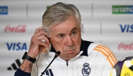 Real Madrid’s Italian coach Carlo Ancelotti speaks during a press conference.