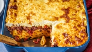 Pastitsio. Photo credit: Rey Lopez for The Washington Post; food styling by Lisa Cherkasky for The Washington Post