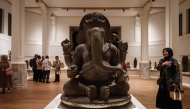 In this photo taken on October 11, 2024, the statue of Ganesha is displayed during the reopening ceremony ahead of the public opening at the National Museum of Indonesia in Jakarta. (Photo by Yasuyoshi Chiba / AFP) 