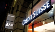 A file photo of the logo of Swiss bank Credit Suisse seen at a branch office in Zurich, Switzerland.