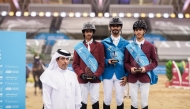 Hamza Al Kuwari, Corporate Services Director at Al Shaqab, awarded the riders of the Al Shaqab Champions Class 130 CM CSI1