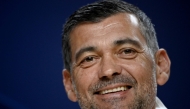 (FILES) FC Porto's Portuguese coach Sergio Conceicao smiles during a press conference on the eve of their UEFA Champions League last 16 first leg football match against Arsenal FC at the Dragao stadium in Porto, on February 20, 2024. (Photo by MIGUEL RIOPA / AFP)