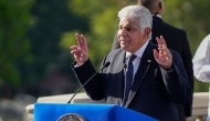 Panama's President Jose Raul Mulino gives a speech during the ceremony to mark the 25th anniversary of the United States' handover of the interoceanic Panama Canal to Panama, in Panama City on December 31, 2024. (Photo by ARNULFO FRANCO / AFP)
