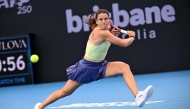 Emma Navarro of the US hits a return during her women's singles match against Kimberly Birrell of Australia at the Brisbane International tennis tournament in Brisbane on January 1, 2025. (Photo by William West / AFP)