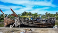 This file photo intended for representational purposes only, taken on November 18, 2023 in the Batee subdistrict in Aceh Province's Pidie region shows two boats that carried Rohingya refugees to Indonesia on November 14 and November 15, 2023. (Photo by Chaideer Mahyuddin / AFP)


