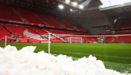 A photograph taken on January 5, 2025 shows pile of snows on the side of the pitch prior to the English Premier League football match between Liverpool and Manchester United at Anfield in Liverpool, north west England. (Photo by Darren Staples / AFP) 