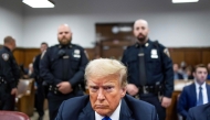 (FILES) Former US President Donald Trump sits at the defendant's table inside the courthouse as the jury is scheduled to continue deliberations for his hush money trial at Manhattan Criminal Court on May 30, 2024 in New York City. (Photo by Justin LANE / POOL / AFP)
