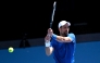 Serbia's Novak Djokovic hits a return during a training session ahead of the Australian Open tennis tournament in Melbourne on January 9, 2025. (Photo by William West / AFP) 