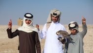 Falconers during the festival.