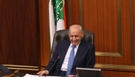 Lebanon's parliament speaker Nabih Berri chairs a parliamentary session to elect a president, in Beirut, on January 9, 2025. (Photo by Anwar Amro / AFP)