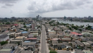 File: An aerial view shows empty streets in Lagos on March 31, 2020, after Nigeria locked down its economic hub. (Photo by Pierre Favennec / AFP)
