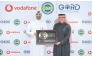 Chief Human Resources Officer at Vodafone Qatar Khames Al Naimi (left) receving the award from Founding Chairman of GORD Dr. Yousef Alhorr.