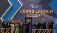 Ethiopia's Prime Minister Abiy Ahmed (3rd R) rings the bell during the launch of Ethiopian Securities Exchange in Addis Ababa, Ethiopia, on January 10, 2025. (Photo by Amanuel Sileshi / AFP)
