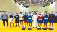 QBWF President Sheikh Fahad bin Khalid Al Thani poses for a photo with the winners.