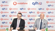 Chief Operating Officer at Vodafone Qatar Baran Yurdagul and SVP, Commercial Sales at OSN Ellis D’Rozario during the agreement signing ceremony. 