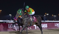 Jockey Jefferson Smith and Rammah compete in the feature race yesterday.