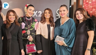 Founder of X28 Events & Exhibitions, Sana Jassim (centre), with guests during the soft launch of 'The Ramadan Edit' at Sora, Park Hyatt Doha, in Msheireb Downtown, on January 15, 2025. All pics: Marivie Alabanza / The Peninsula