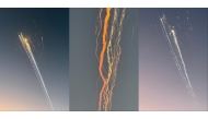 Debris from the SpaceX Starship is seen in the sky near Providenciales, Turks and Caicos on January 16, 2025. Photos by AFP.