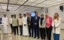 Dr. Mohammad Yousef, Hanan Saba, and Dr. Branislav Aleksic with the Qatari high school team.