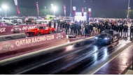 Action during the second round of 2025 Arabian Drag Racing League. 