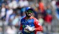 (Files) Delhi Capitals' captain Rishabh Pant reacts during the Indian Premier League (IPL) Twenty20 cricket match at the Wankhade Stadium in Mumbai on April 7, 2024. (Photo by Indranil Mukherjee / AFP) 