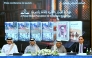 Sheikh Faisal bin Qassim Al Thani (second right) and other officials during the press conference.