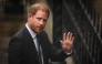 (Files) Britain's Prince Harry, Duke of Sussex waves as he arrives at the Royal Courts of Justice, Britain's High Court, in central London on March 28, 2023. (Photo by Daniel Leal / AFP)