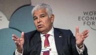 Panama's President Jose Raul Mulino speaks during the World Economic Forum (WEF) annual meeting in Davos on January 22, 2025. (Photo by Fabrice Coffrini / AFP)