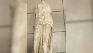 This handout photograph released by Greek Police on January 22, 2025, shows an ancient statue after it was 