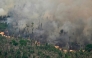 File: Aerial view of an area of Amazon rainforest deforested by illegal fire in the municipality of Labrea, Amazonas State, Brazil, taken on August 20, 2024. (Photo by Evaristo Sa / AFP)