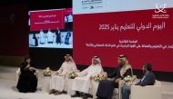 Assistant Undersecretary for Private Education Affairs at MoEHE Omar Abdulaziz Al Naama (center) with other panellists at the event.