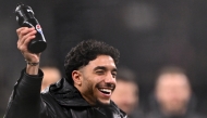 (Files) Frankfurt's Egyptian forward #07 Omar Marmoush reacts after the German first division Bundesliga football match on January 17, 2025. (Photo by Kirill Kudryavtsev / AFP)  