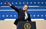 (FILES) Tesla and SpaceX CEO Elon Musk gestures as he speaks during the inaugural parade inside Capitol One Arena, in Washington, DC, on January 20, 2025. (Photo by ANGELA WEISS / AFP)
