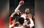 Qatar’s Frankis Marzo prepares to score against North Macedonia. AFP