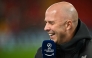 Liverpool's Dutch manager Arne Slot speaks during an interview prior to the UEFA Champions League football match between Liverpool and Lille LOSC at Anfield in Liverpool, north west England on January 21, 2025. (Photo by Paul ELLIS / AFP)