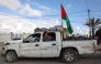 Displaced Palestinians arrive with their belongings northwest of Nuseirat in the central part of the strip on January 24, 2025. (Photo by Bashar Taleb / AFP)