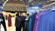 QC board member and Chairperson of the Qatar Businesswomen Forum Ibtihaj Al Ahmadani during the inauguration of the exhibition.