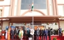 Officials and guests celebrating Republic Day of India at DPS Monarch International School.