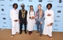 (From left) Ibrahim Snoopy Ahmad, Anas Saeed, Rawia Alhag, Phil Cox and Timeea Mohamed Ahmed attend the 'Khartoum' premiere during the 2025 Sundance Film Festival at Egyptian Theatre on January 27, 2025 in Park City, Utah. (Photo by Cindy Ord/Getty Images/AFP)