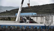 Search operations are underway after a head-on collision of a freight train with a passenger train carrying over 350 people killed dozens of people on February 28, the country's worst-ever rail disaster, in the Tempi Valley near Larissa on March 2, 2023. (Photo by Sakis MITROLIDIS / AFP)

