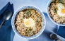 Savory Oatmeal With Mushrooms and Eggs. (Photo by Rey Lopez for The Washington Post; food styling by Carolyn Robb for The Washington Post)
